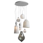 Grand Cluster Multi Light Pendant - Matte White