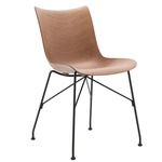 P/Wood Chair - Black / Dark Wood Veneer