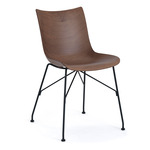 P/Wood Chair - Black / Dark Wood Ash
