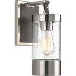 Lookout Wall Sconce - Brushed Nickel / Clear Seeded