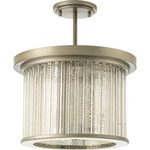 Sequit Point Convertible Semi Flush Ceiling Light - Antique Nickel / Mercury Glass