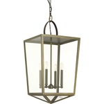 Shearwater Pendant - Aged Brass / Clear
