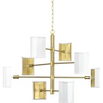 Wandermere Chandelier - Brushed Brass / White