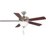 Builder Ceiling Fan with Light - Brushed Nickel / Cherry/Natural Cherry