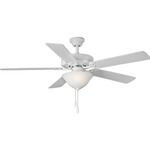 Builder Ceiling Fan with Light - White / White