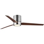 Braden Ceiling Fan with Light - Brushed Nickel / Silver / American Walnut