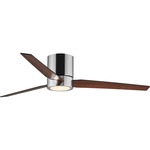 Braden Ceiling Fan with Light - Polished Chrome / Black/American Walnut