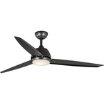 Oriole Ceiling Fan with Light - Black / Black