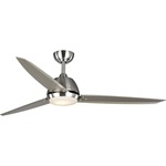 Oriole Ceiling Fan with Light - Brushed Nickel / Silver