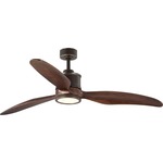 Farris Ceiling Fan with Light - Oil Rubbed Bronze / Walnut