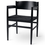 Nestor Lounge Chair - Black Stained Beech / Black Paper Cord