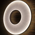 Iris Wall Light - Black / White Ribbon