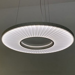 Iris Horizontal Pendant - Black / White Ribbon