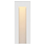 Taper 12V Vertical Deck and Patio Light - Satin White / Etched Glass
