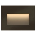 Taper 12V Horizontal Step Light - Bronze / Etched Glass