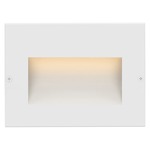 Taper 12V Horizontal Step Light - Satin White / Etched Glass
