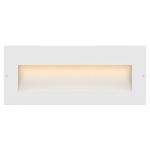 Taper 12V Horizontal Step Light - Satin White / Etched Glass