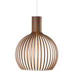 Octo 4241 Pendant - Brushed Nickel / Walnut Birch