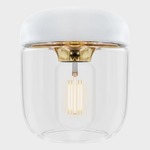 Acorn Pendant - White / Polished Brass