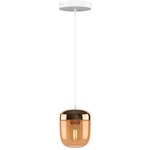 Acorn Color Pendant - White / Amber Brass