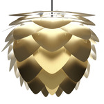 Aluvia Pendant - Black / Brushed Brass