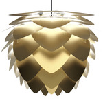Aluvia Pendant - Black / Brushed Brass