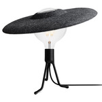 Felt Shade Table Lamp - Black / Grey