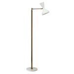 Pisa Floor Lamp - Antique Brass / White