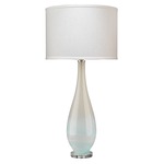 Dewdrop Table Lamp - Sky Blue Blown Glass / White