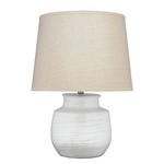 Trace Table Lamp - White Etched Ceramic / Natural