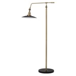 LS Mid-Century Floor Lamp - Antique Brass / Black