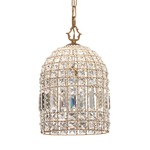 LS Crystal Pendant - Antique Gold / Clear