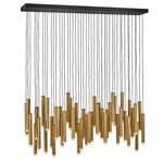 Harmony Linear Multi Light Pendant - Heritage Brass