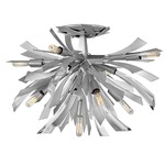 Vida Semi Flush Ceiling Light - Glacial / Crystal