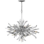 Vida Oval Chandelier - Glacial / Crystal