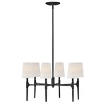 Beaumont Chandelier - Black / Off White Linen