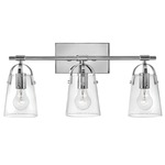 Foster Bathroom Vanity Light - Chrome / Clear