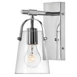 Foster Wall Sconce - Chrome / Clear
