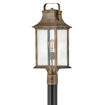 Grant 120V Outdoor Pier / Post Mount - Burnished Bronze / Clear Seedy