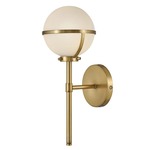 Hollis Wall Sconce - Heritage Brass / Etched Opal