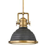 Keating Pendant - Heritage Brass / Aged Zinc