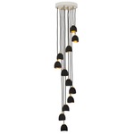 Nula Multi Light Pendant - Gold / Shell Black