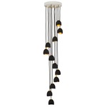 Nula Multi Light Pendant - Gold / Shell Black