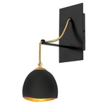 Nula Wall Sconce - Gold / Shell Black
