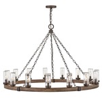 Sawyer Outdoor Chandelier - Sequoia / Clear Seedy