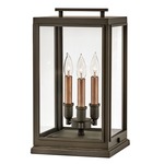 Sutcliffe 120V Outdoor Pier Mount - Oil Rubbed Bronze / Clear