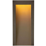 Taper Outdoor Wall Sconce - Textured Oil Rubbed Bronze / Etched Glass