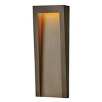 Taper Outdoor Wall Sconce - Textured Oil Rubbed Bronze / Etched Glass