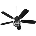 Galveston Indoor Ceiling Fan with Light - Textured Black / Matte Black Blades