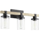 Alpine Bathroom Vanity Light - Black / Light Wood